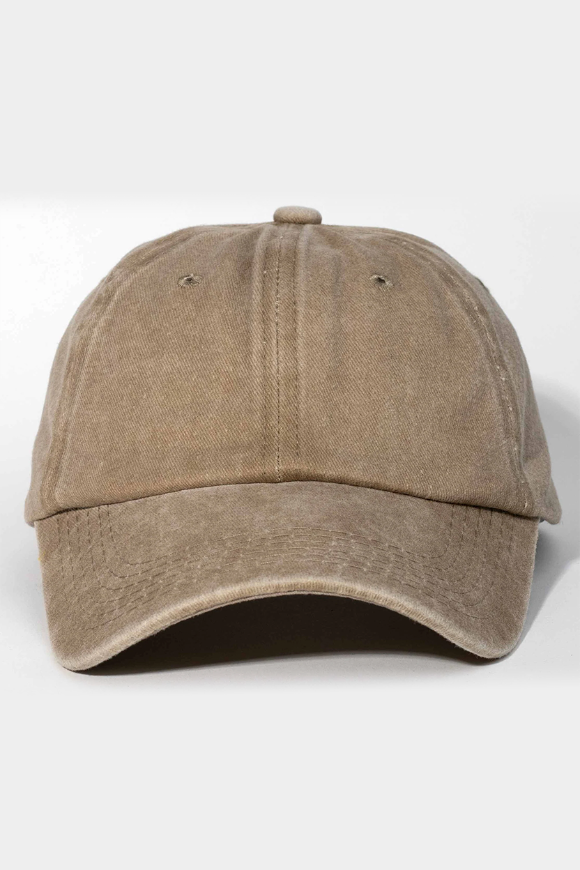 Haki Düz Yıkamalı Şapka | Kişiye Özel Nakış