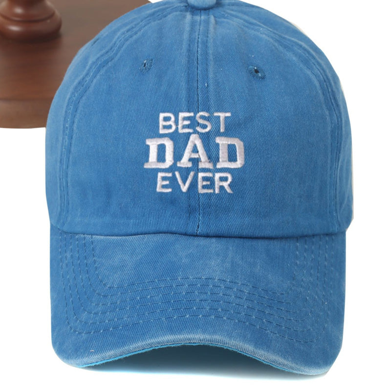 Siyah Best Dad Ever Yıkamalı Şapka