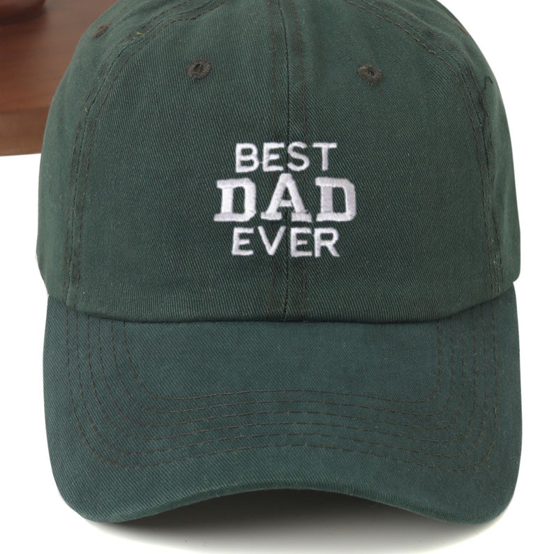 Siyah Best Dad Ever Yıkamalı Şapka