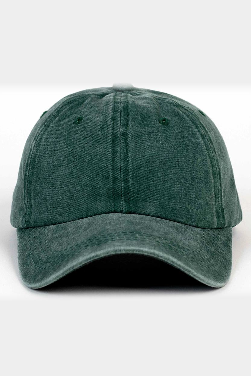 Haki Düz Yıkamalı Şapka | Kişiye Özel Nakış