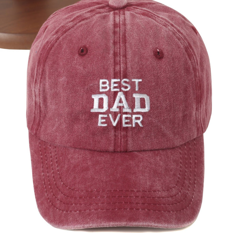 Siyah Best Dad Ever Yıkamalı Şapka