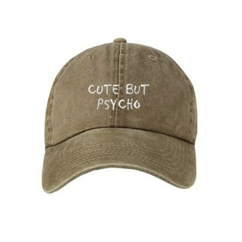 Mavi Cute But Psycho Yıkamalı Şapka