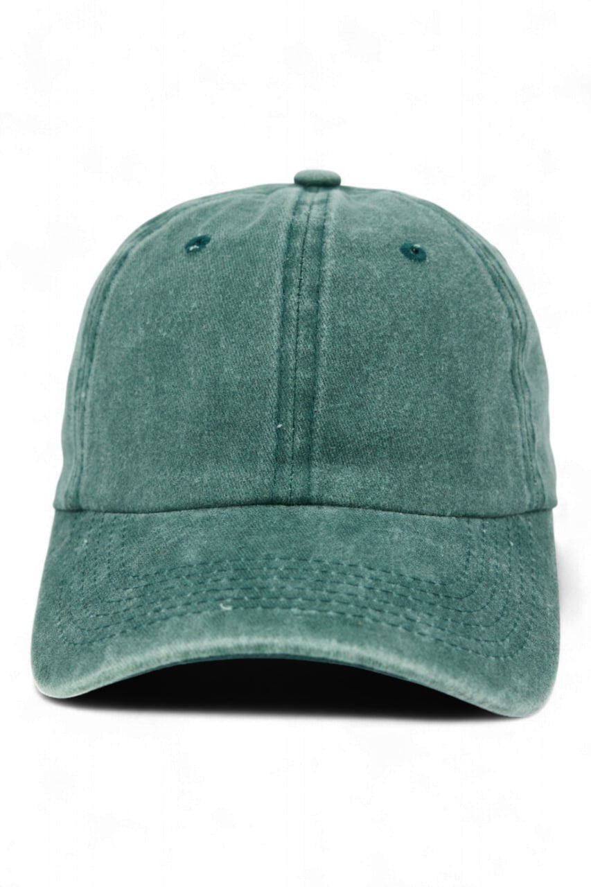 Haki Düz Yıkamalı Şapka | Kişiye Özel Nakış