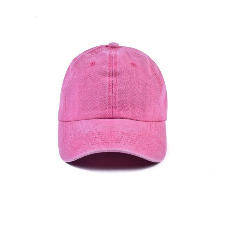 Pembe Düz Yıkamalı Şapka | Kişiye Özel Nakış