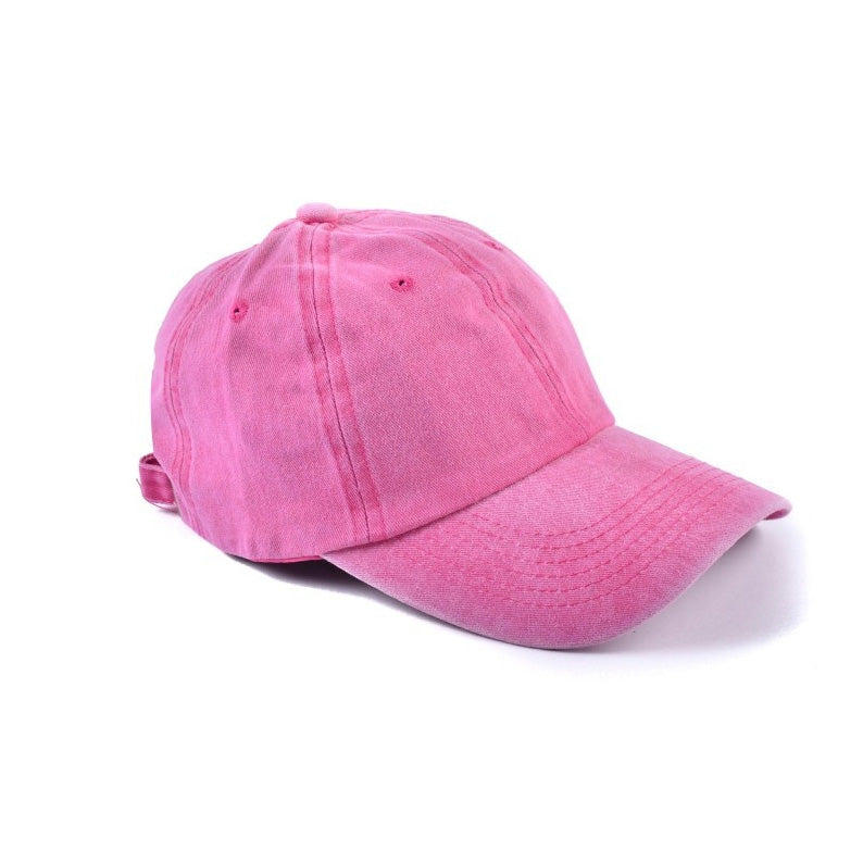 Pembe Düz Yıkamalı Şapka | Kişiye Özel Nakış