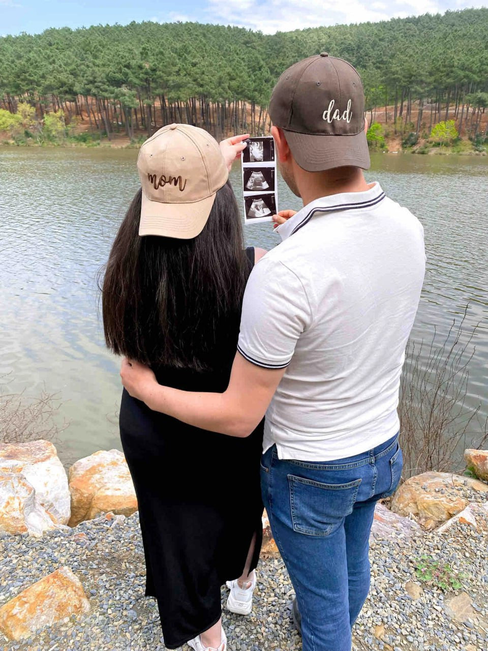 Siyah-Pembe Mom & Dad Vintage Şapka