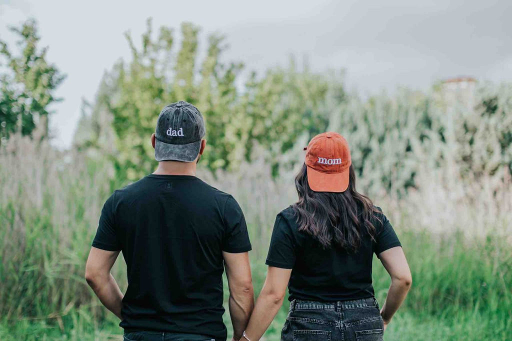 Siyah-Pembe Mom & Dad Vintage Şapka