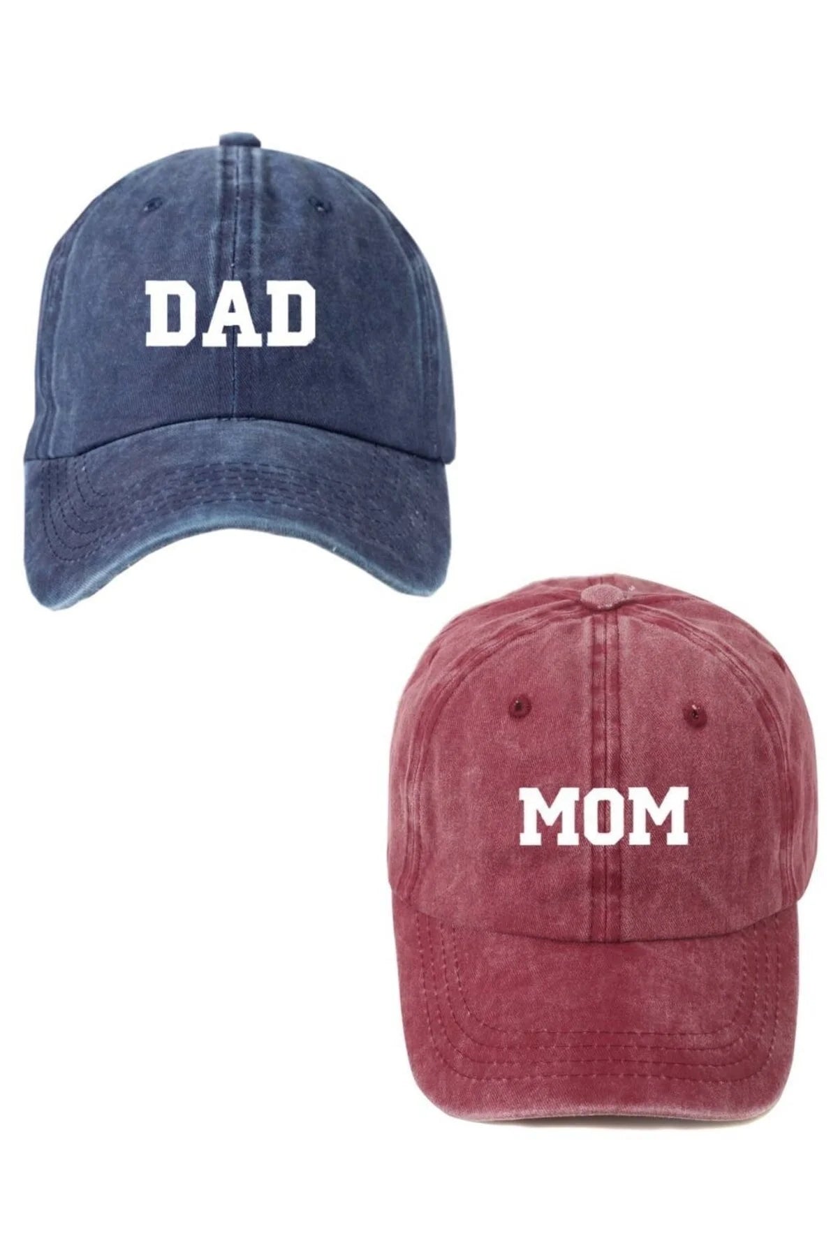 Lacivert-Bordo Mom & Dad Vintage Şapka
