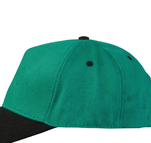 Yeşil Siyah 5 Panel Şapka | Kişiye Özel Tasarım Nakış