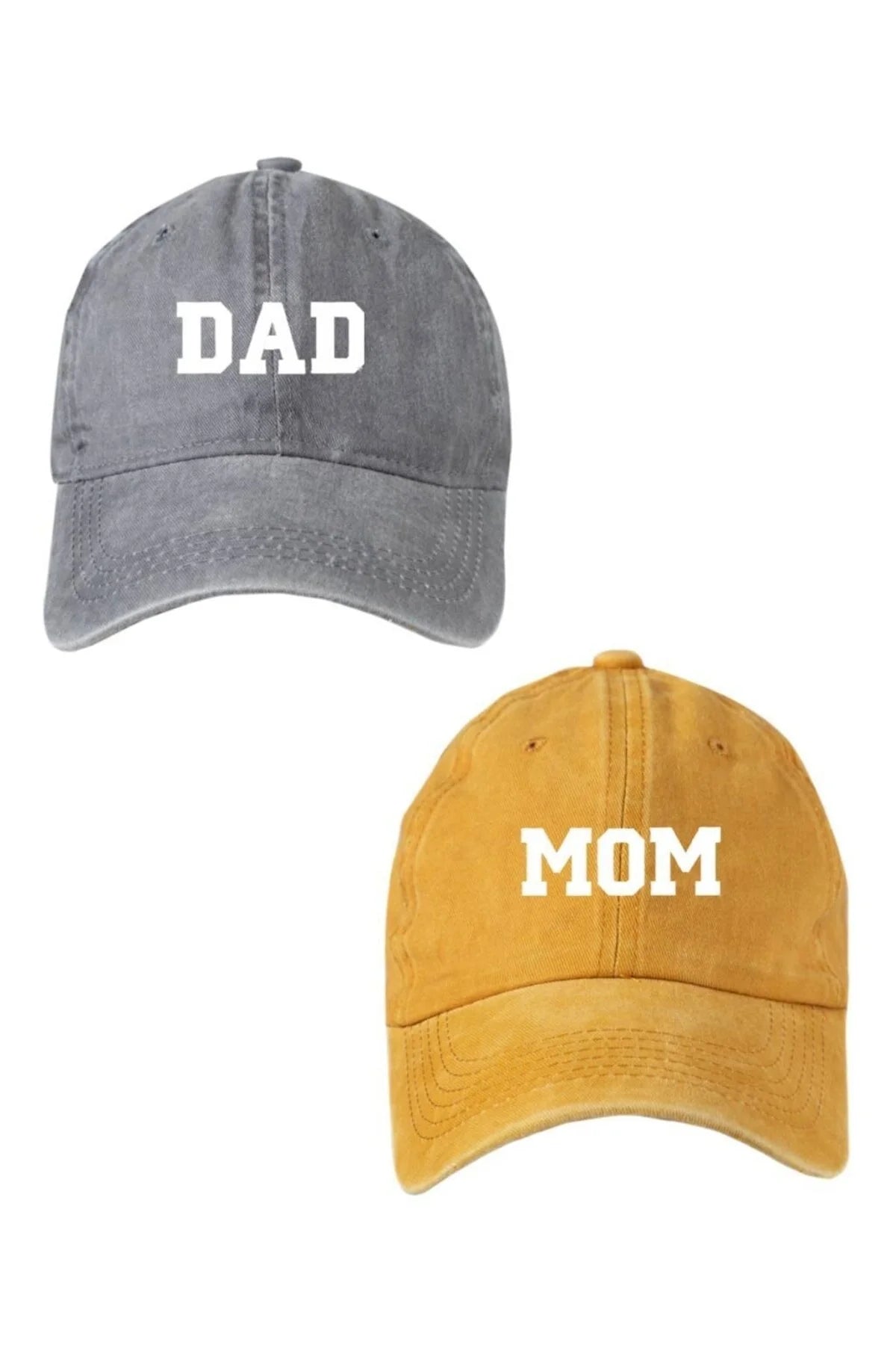 Gri-Sarı Mom & Dad Vintage Şapka