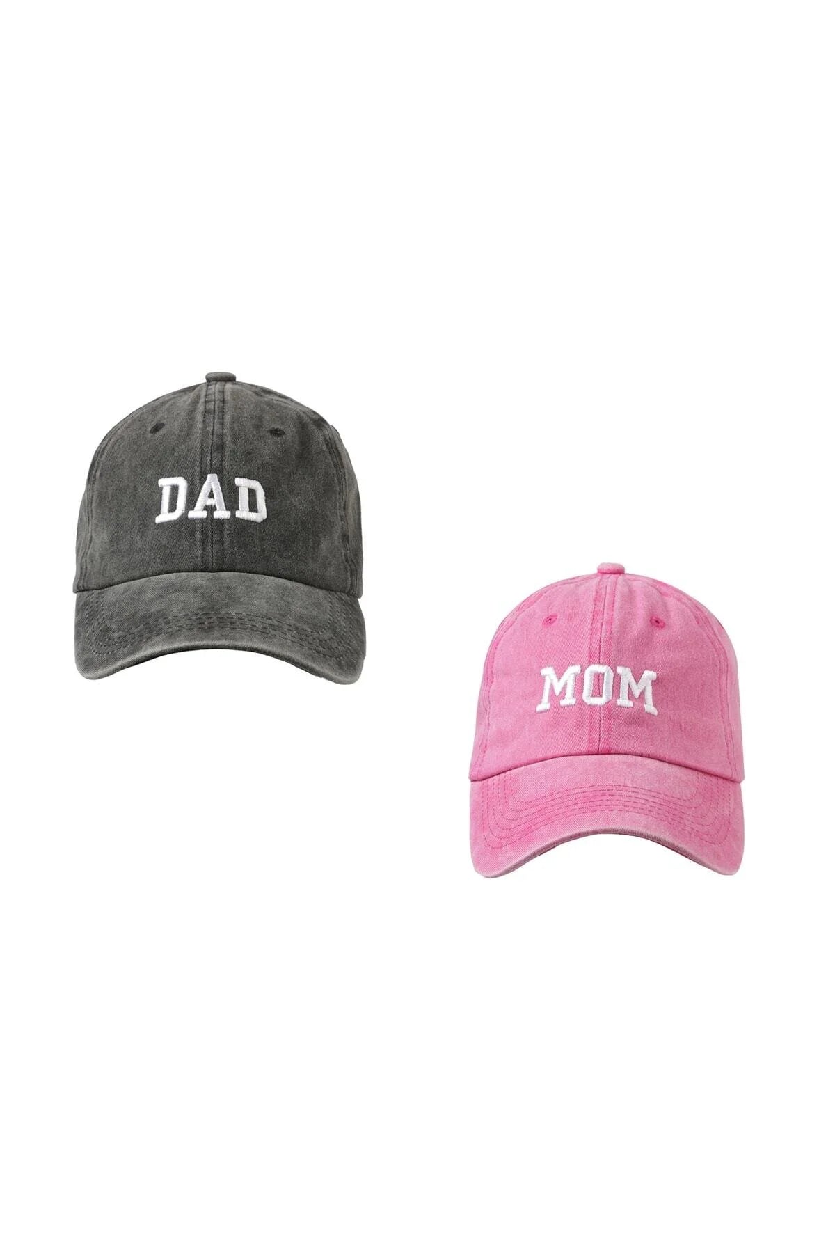 Siyah-Pembe Mom & Dad Vintage Şapka