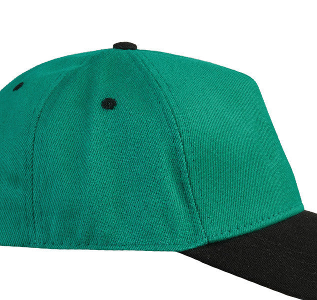 Yeşil Siyah 5 Panel Şapka | Kişiye Özel Tasarım Nakış